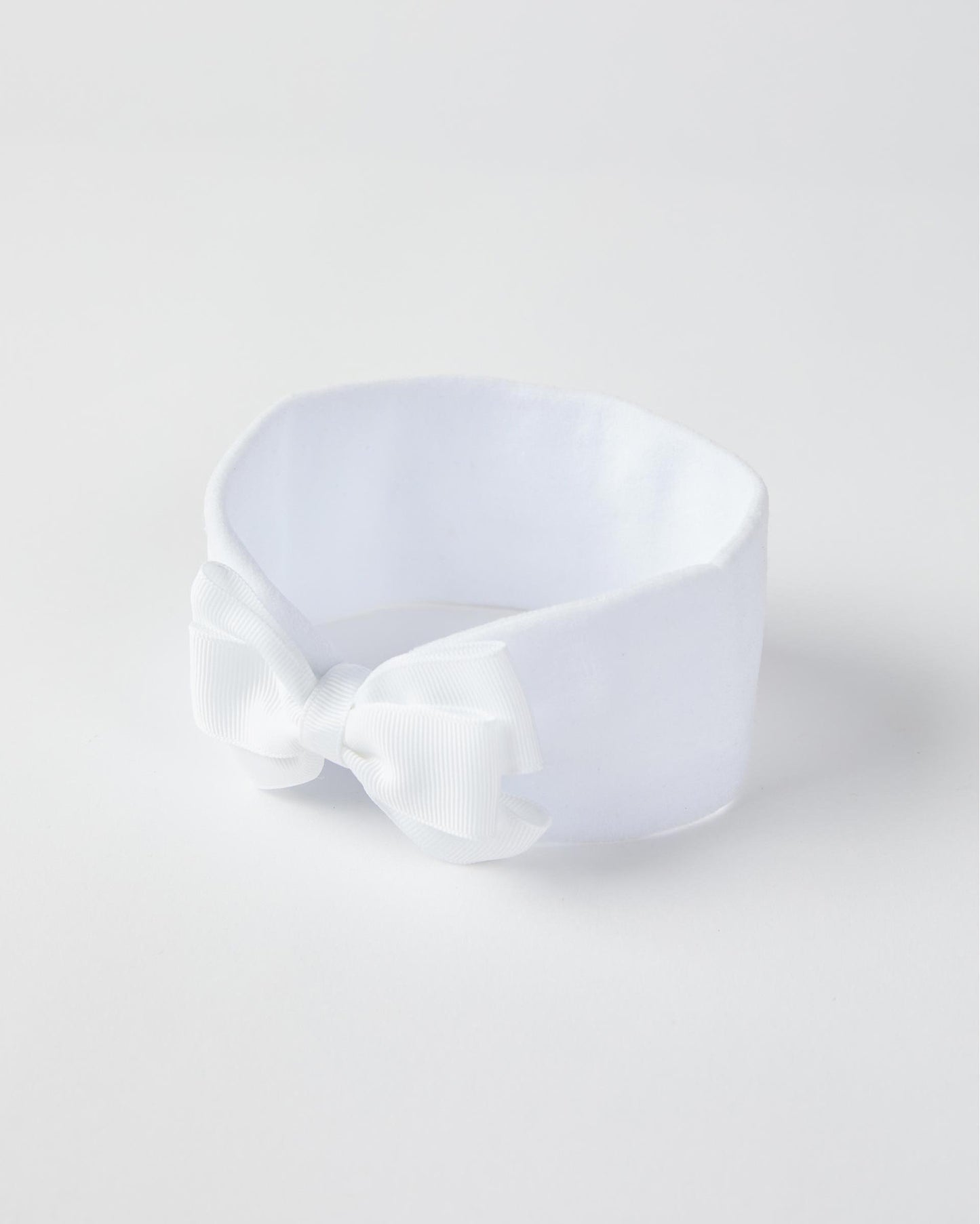 Wide Headband for Babies and Girls, White