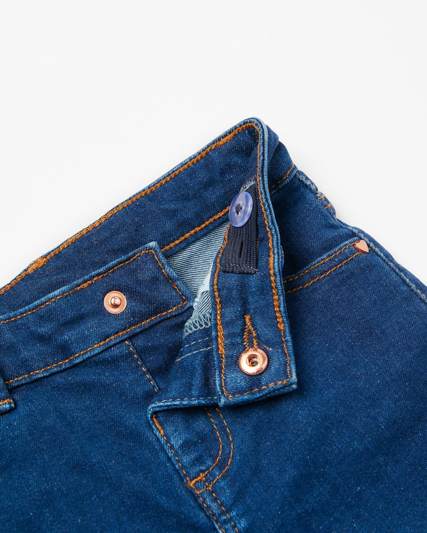Cotton Denim Shorts for Baby Girls, Blue