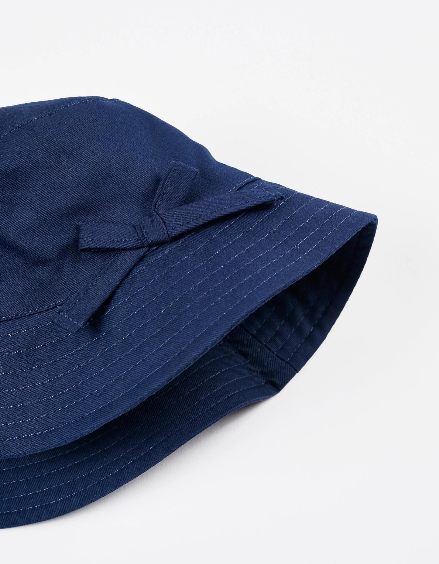 Twill Hat with Decorative Bow for Girls, Dark Blue