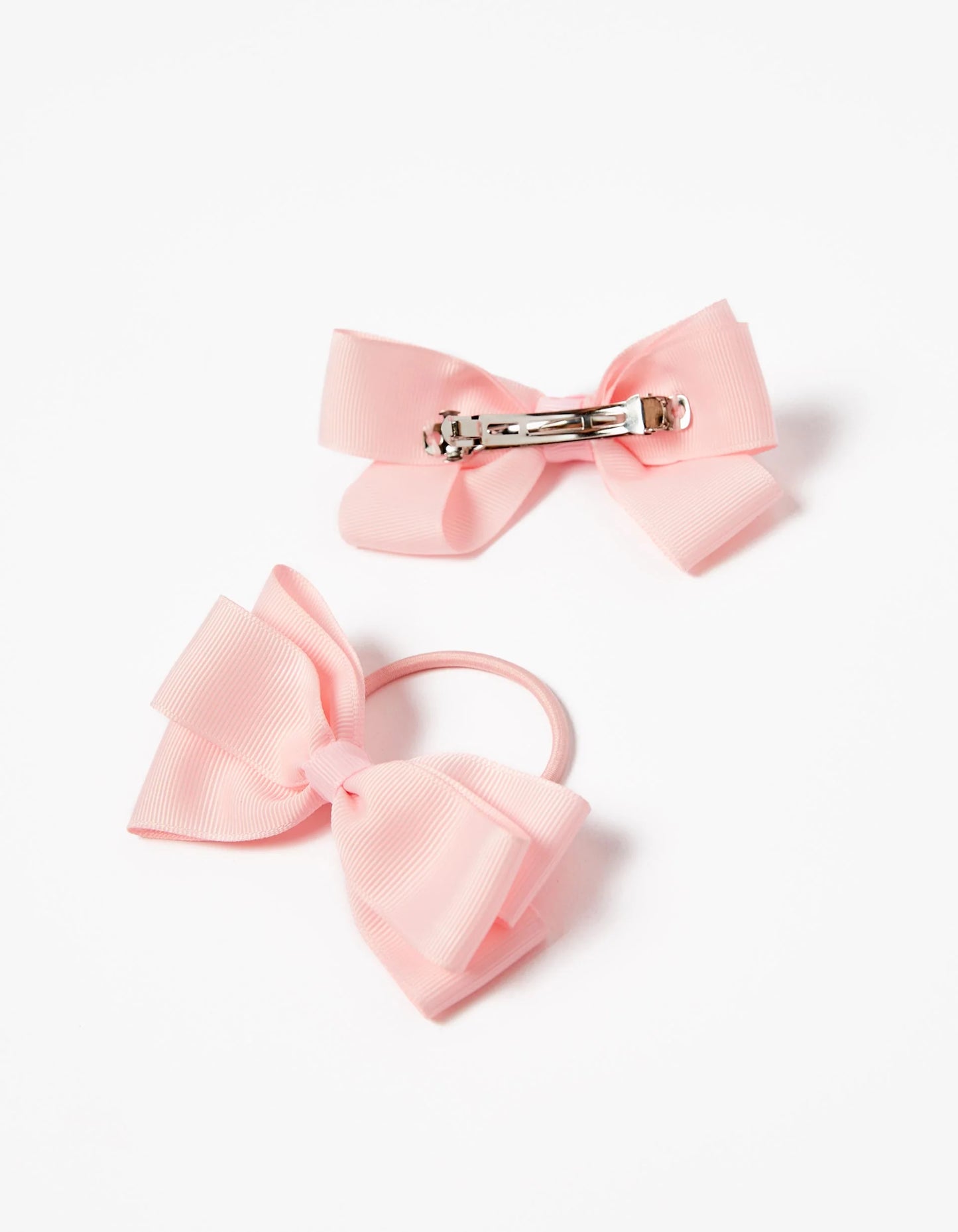 Hair slide + Bobble with Bow for Babies and Girls, Pink