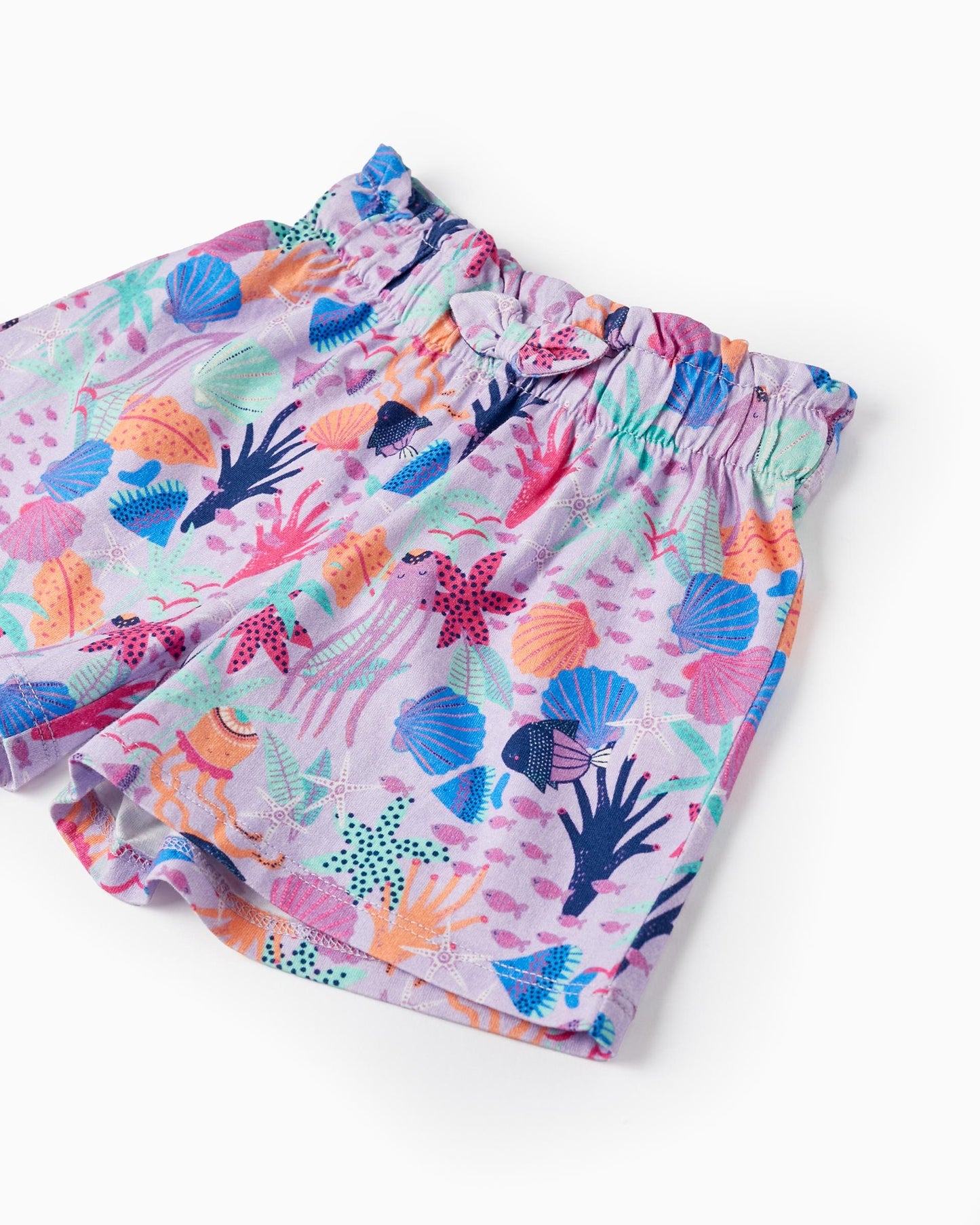 Cotton Shorts for Baby Girls 'Navy', Lilac