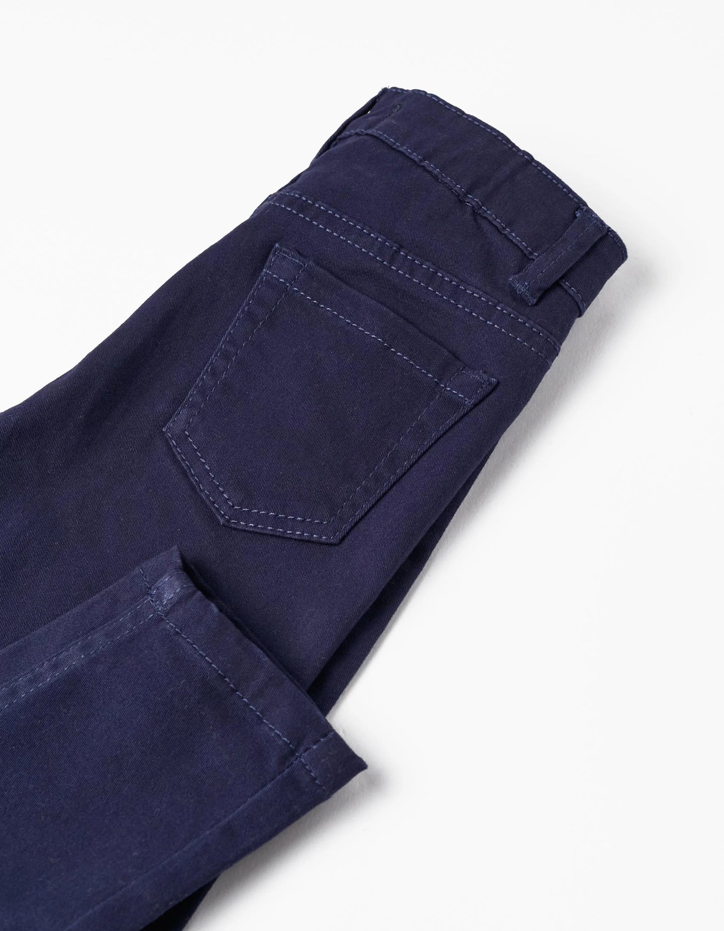 Cotton Twill Trousers for Baby Boys, Dark Blue