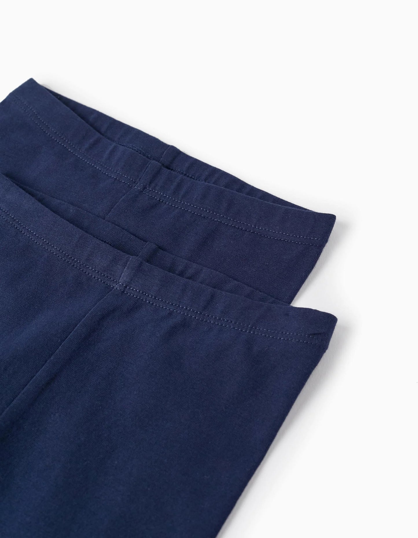Pack of 2 Pairs of Leggings for Baby Girls, Dark Blue