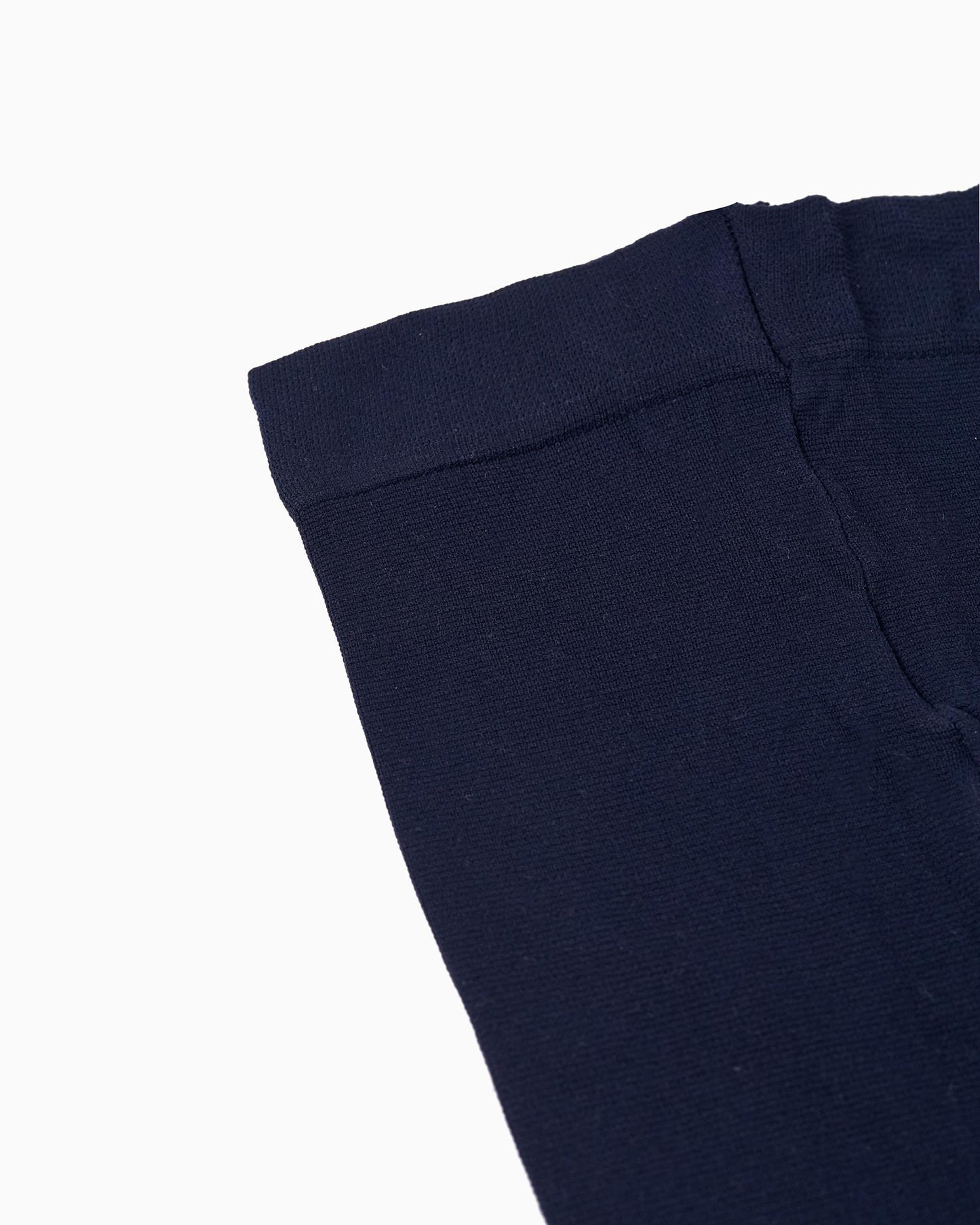 Microfiber Tights with Bow for Girls, Dark Blue