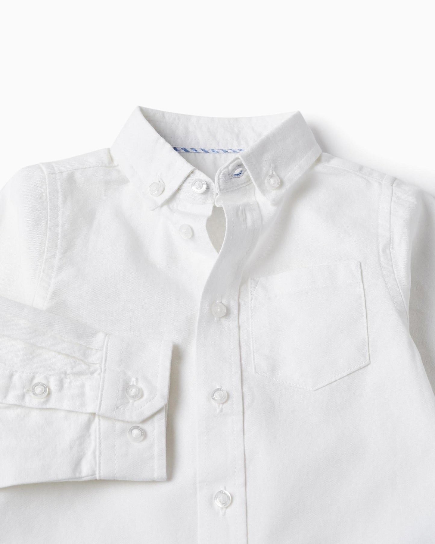Classic Cotton Shirt for Baby Boys, White