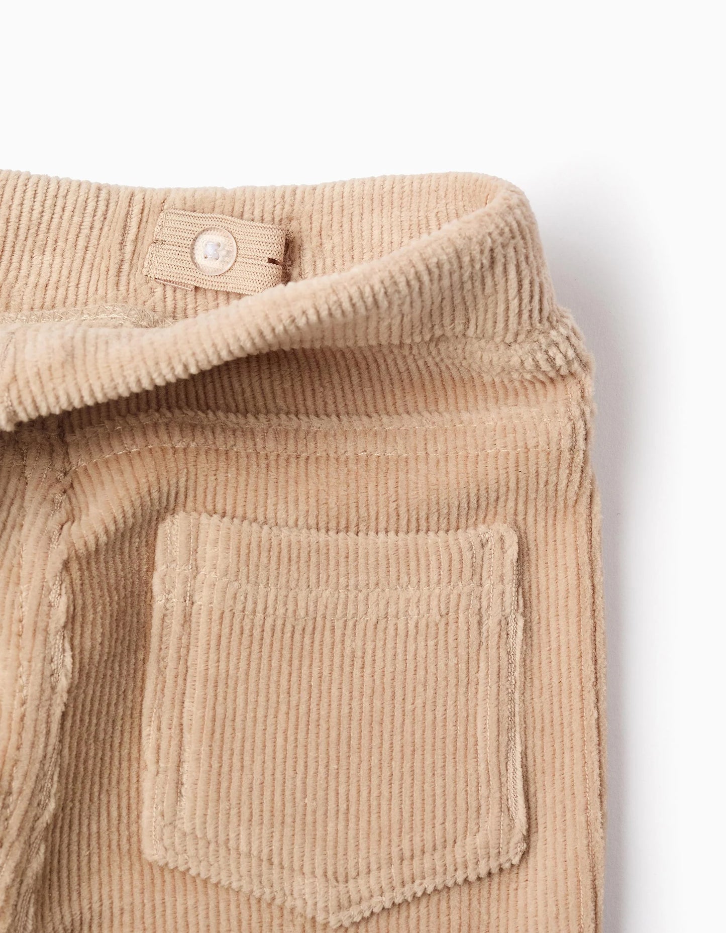 Corduroy Flare Jeggings for Baby Girls, Beige