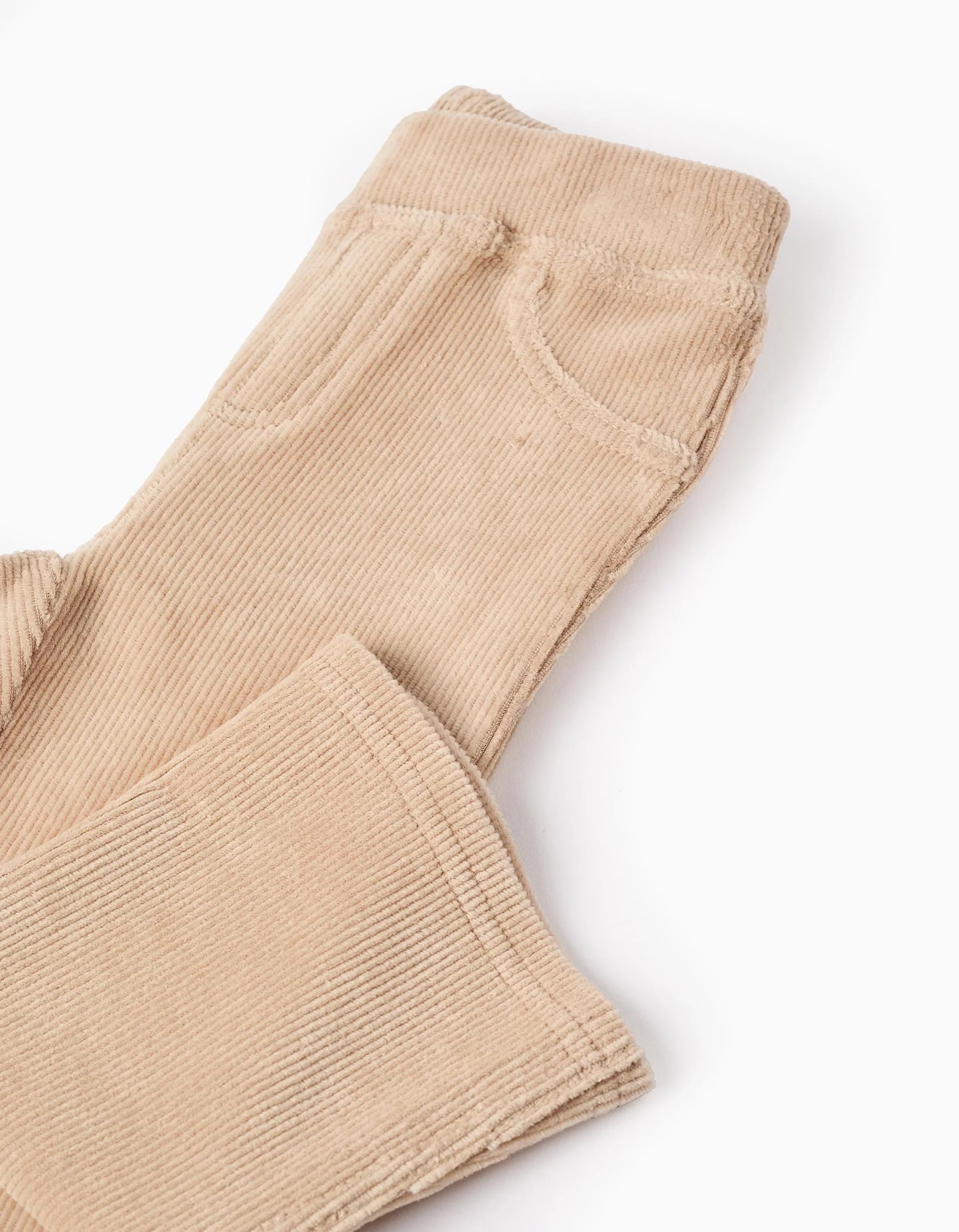 Corduroy Flare Jeggings for Baby Girls, Beige