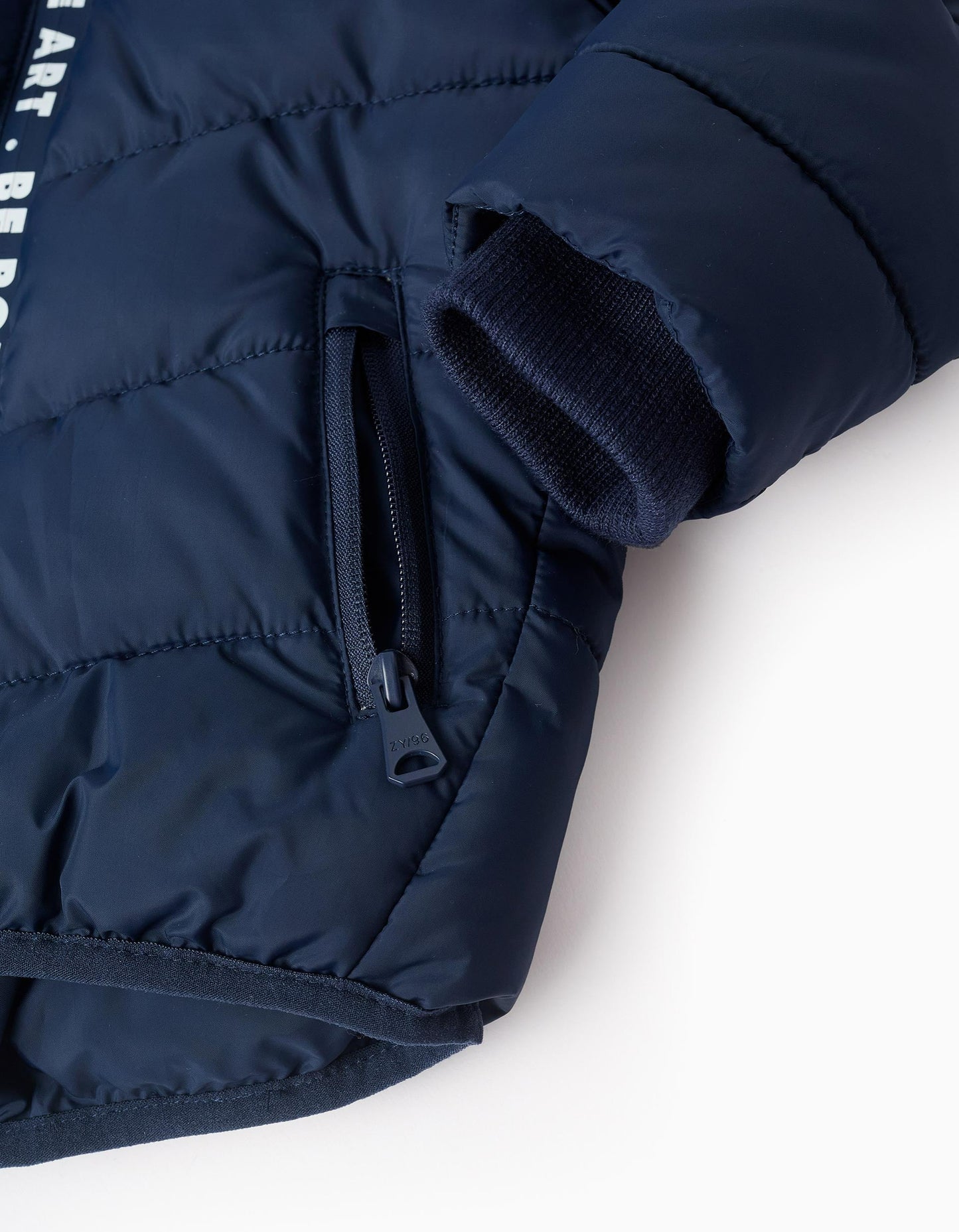 Hooded Puffer for Baby Boys, Dark Blue