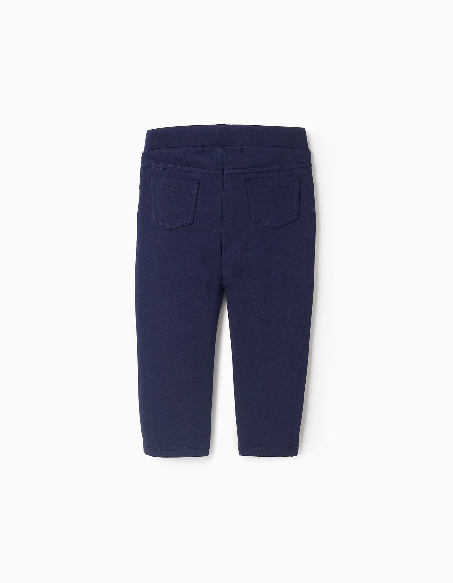 Brushed Jeggings for Baby Girls, Dark Blue