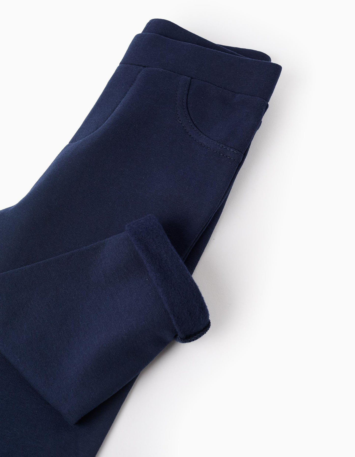 Brushed Jeggings for Baby Girls, Dark Blue