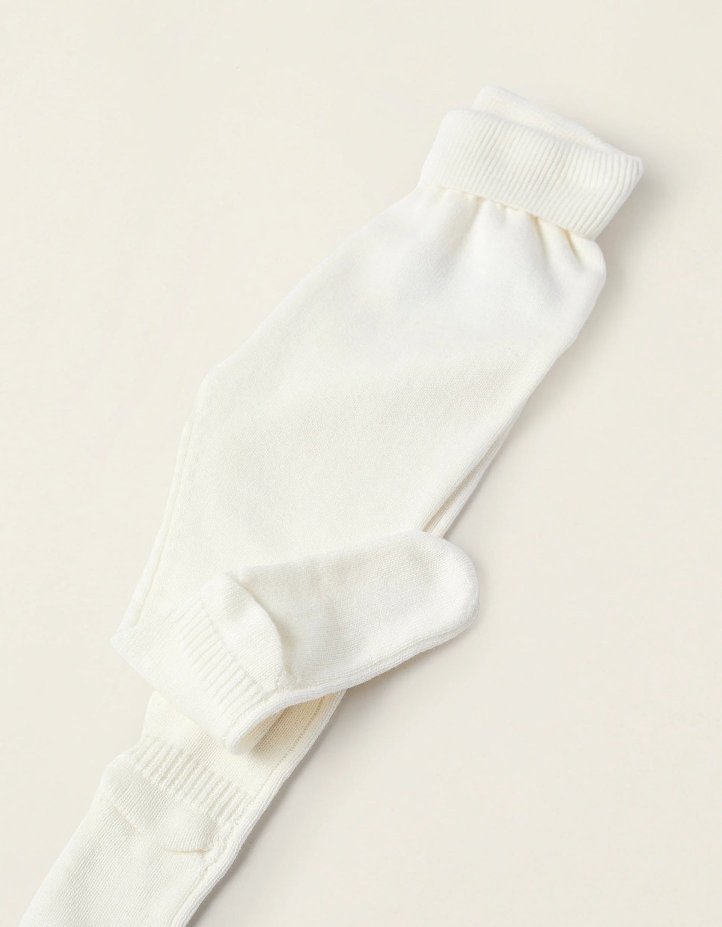Openwork Knitwear Set for Newborns, White