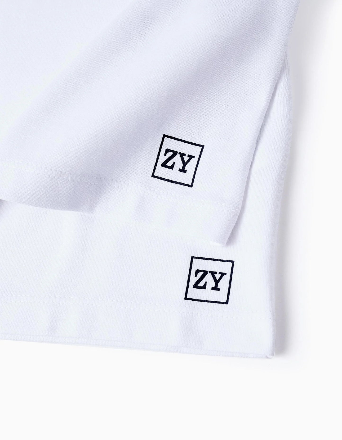 Pack of 2 Cotton T-shirts for Boys, White