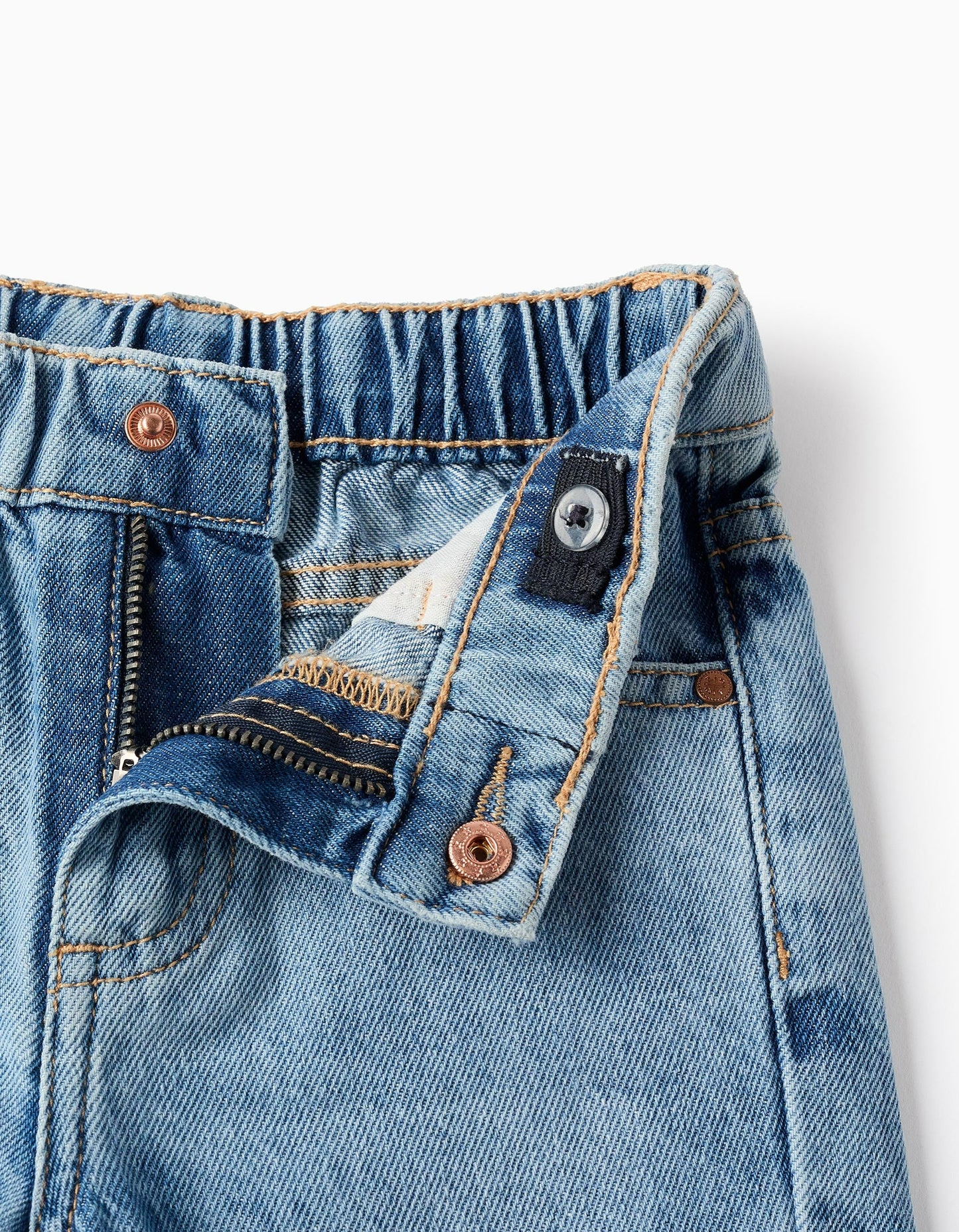 Cotton Denim Trousers for Baby Boys 'Baggy', Blue