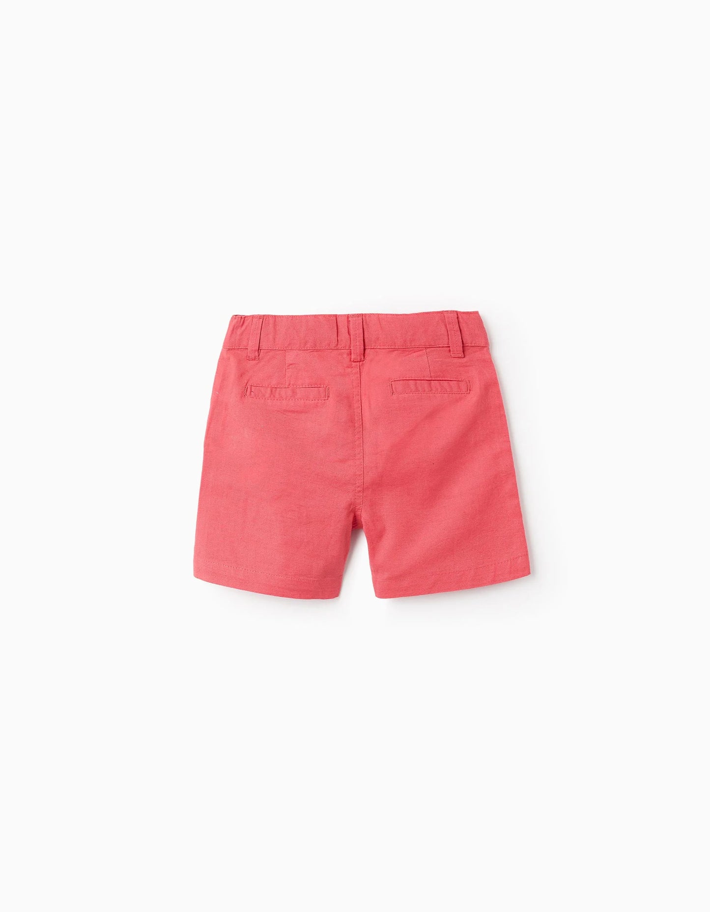 Cotton and Linen Chino Shorts for Baby Boys, Red