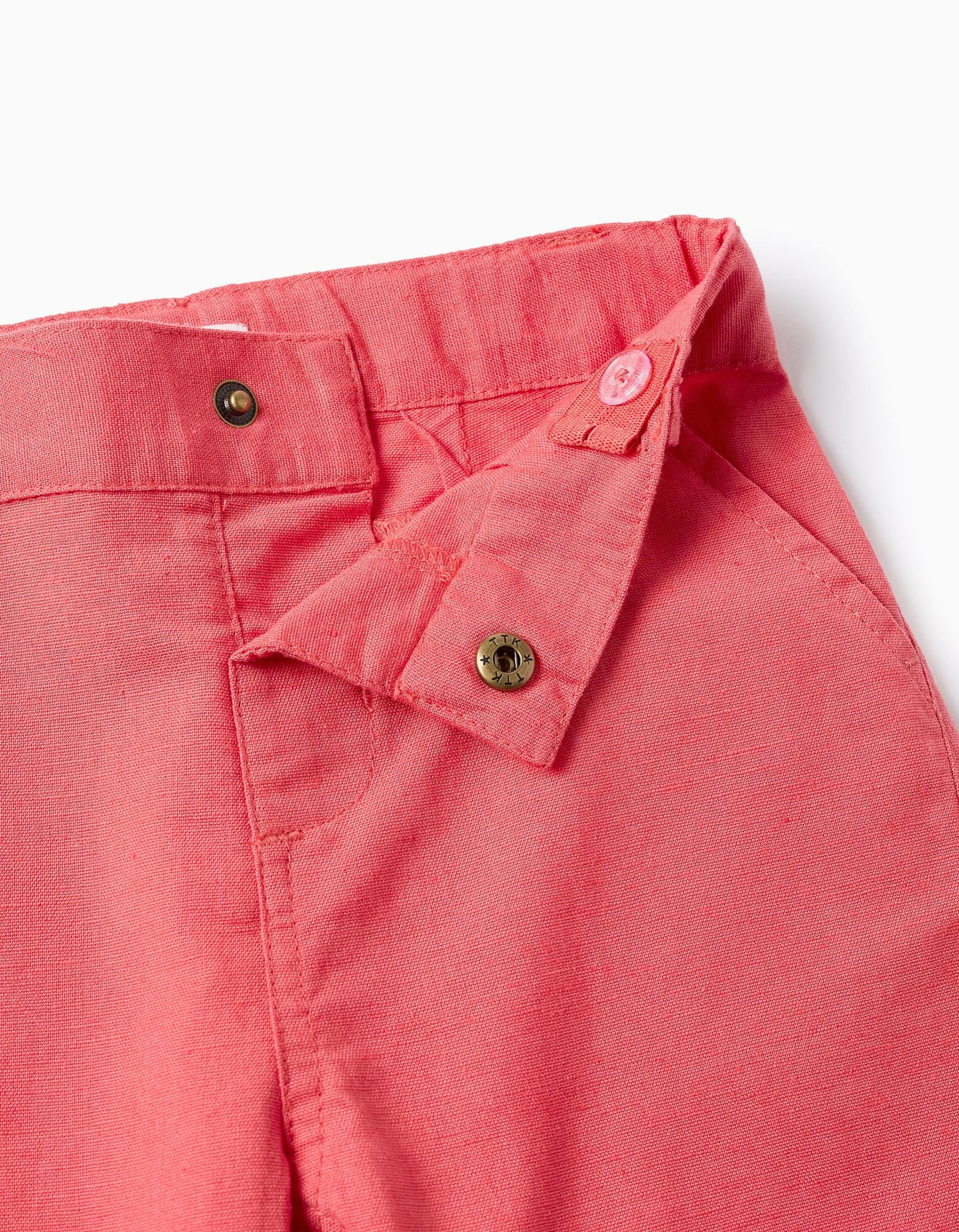 Cotton and Linen Chino Shorts for Baby Boys, Red