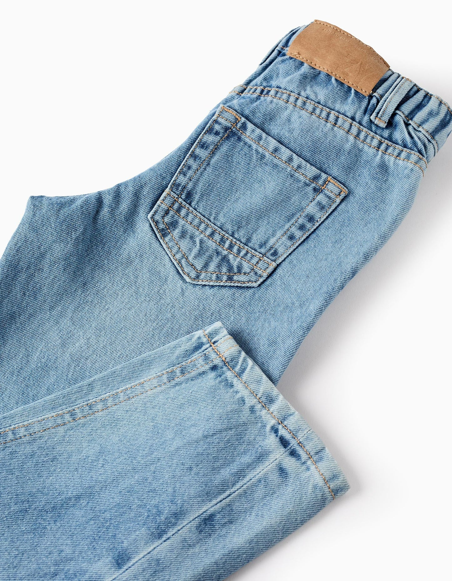 Denim Cotton Trousers for Boys 'Baggy', Blue
