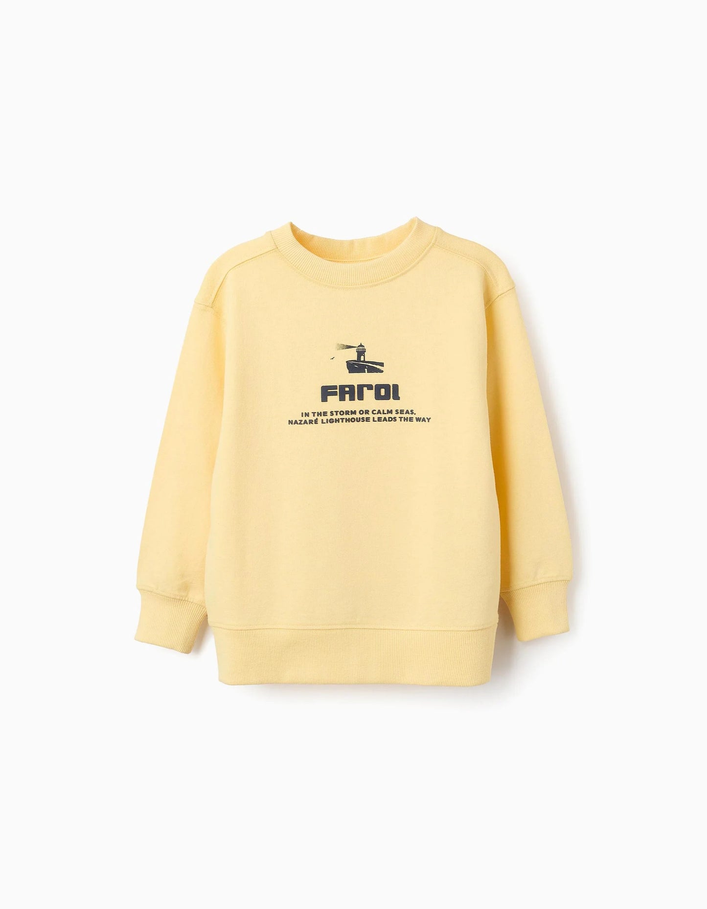Printed Sweatshirt for Boys 'Lighthouse', Yellow