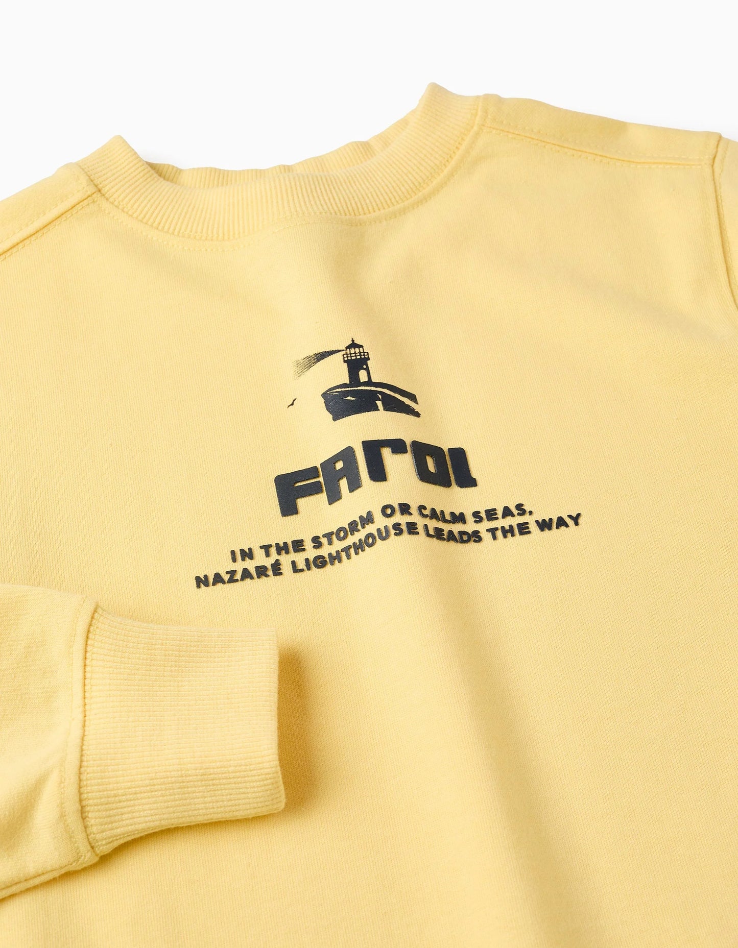 Printed Sweatshirt for Boys 'Lighthouse', Yellow