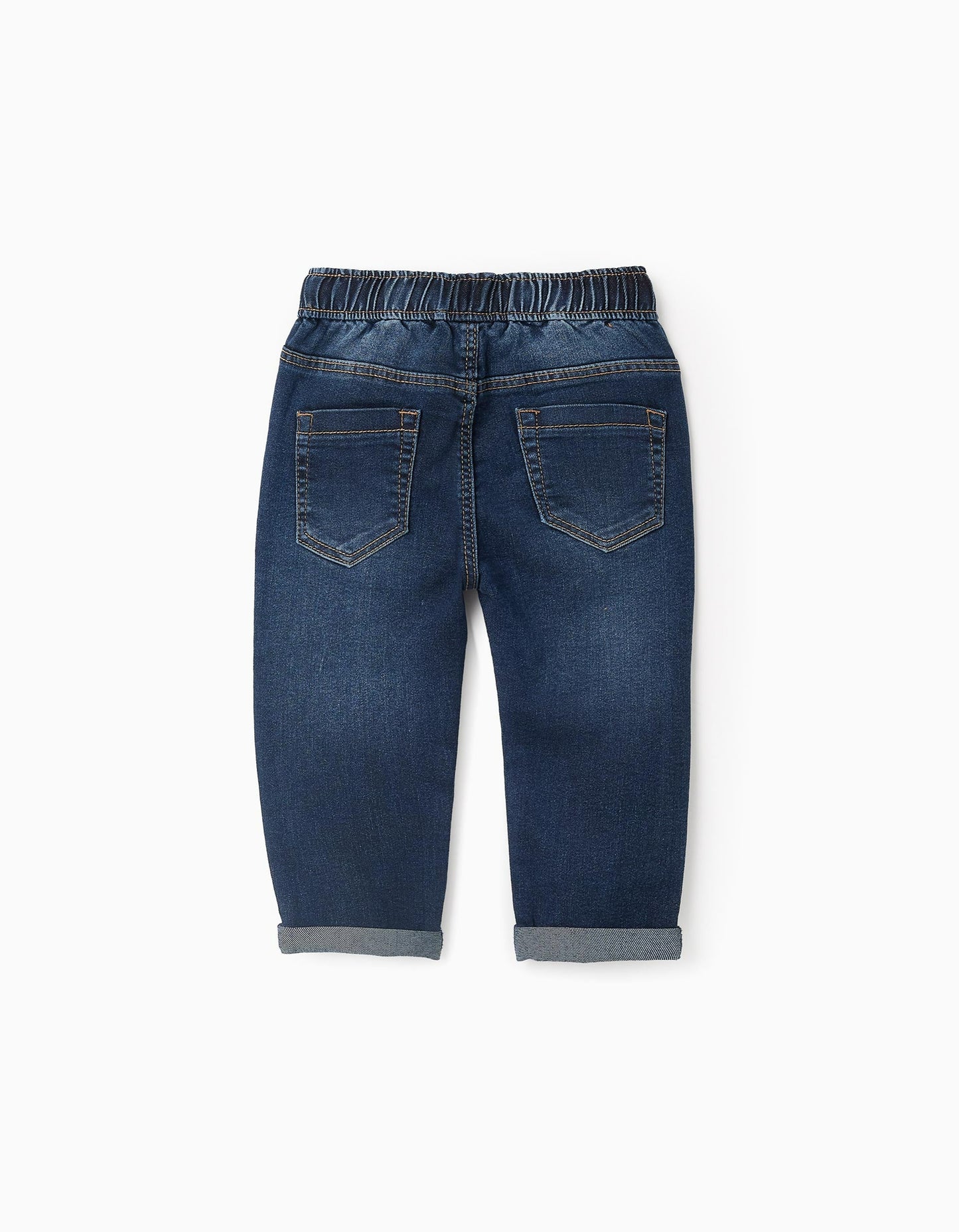 Denim Trousers with Drawstring 'Comfort Denim' for Baby Boys, Dark Blue