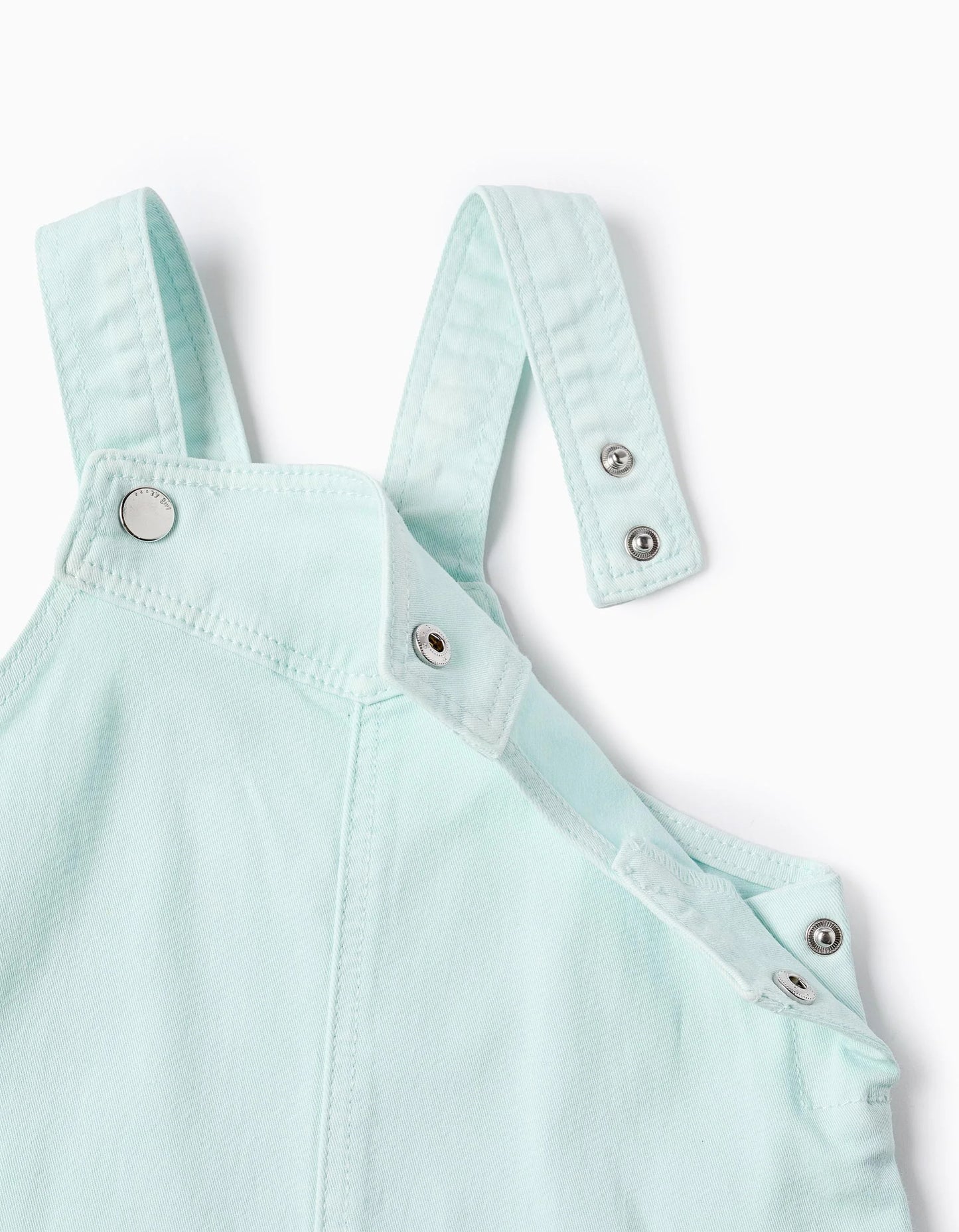 Pinafore Dress in Twill for Baby Girls, Light Blue