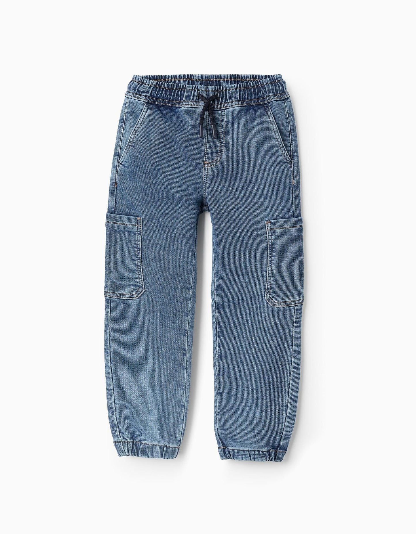 Denim Cargo Jeans for Boys, Blue