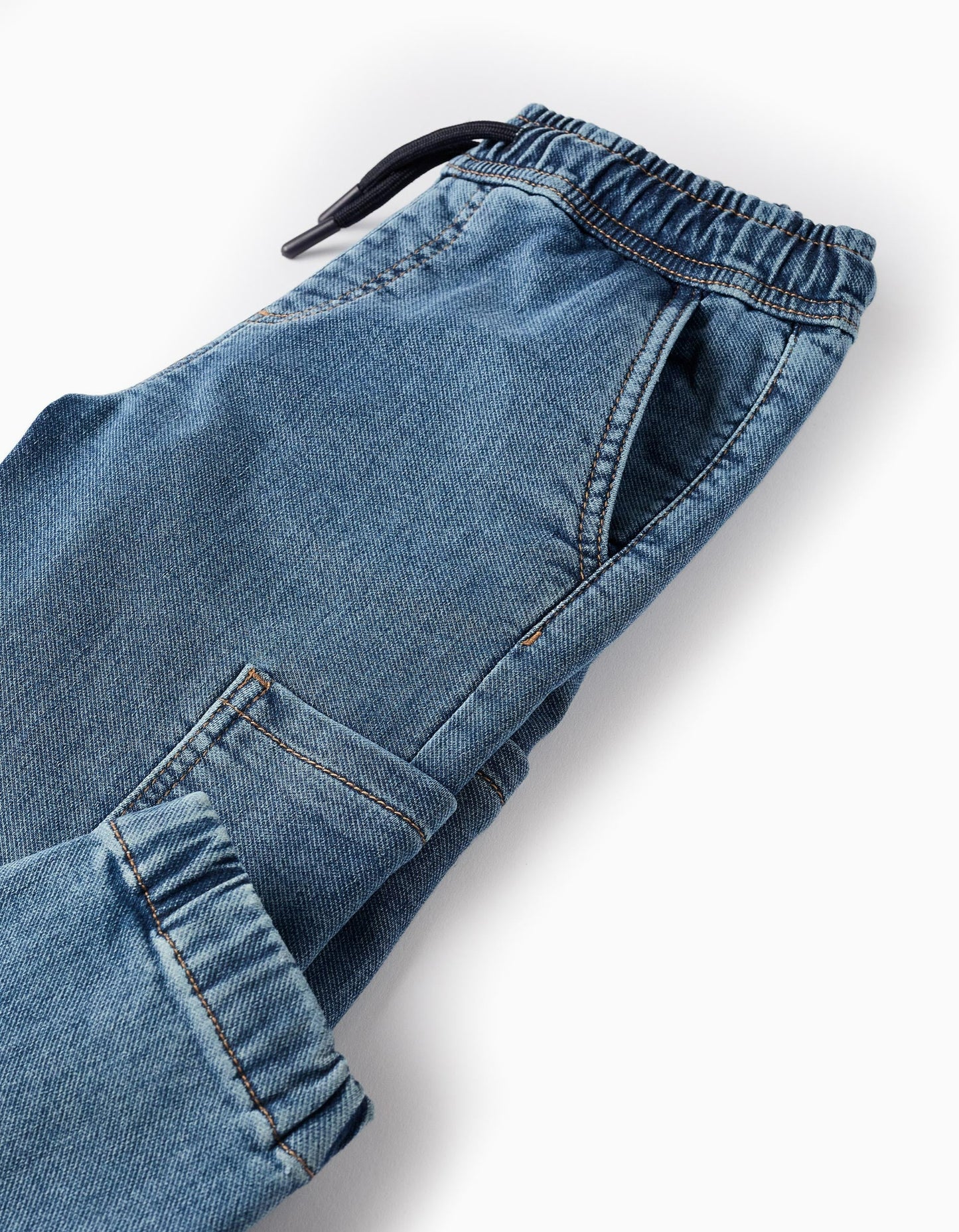 Denim Cargo Jeans for Boys, Blue