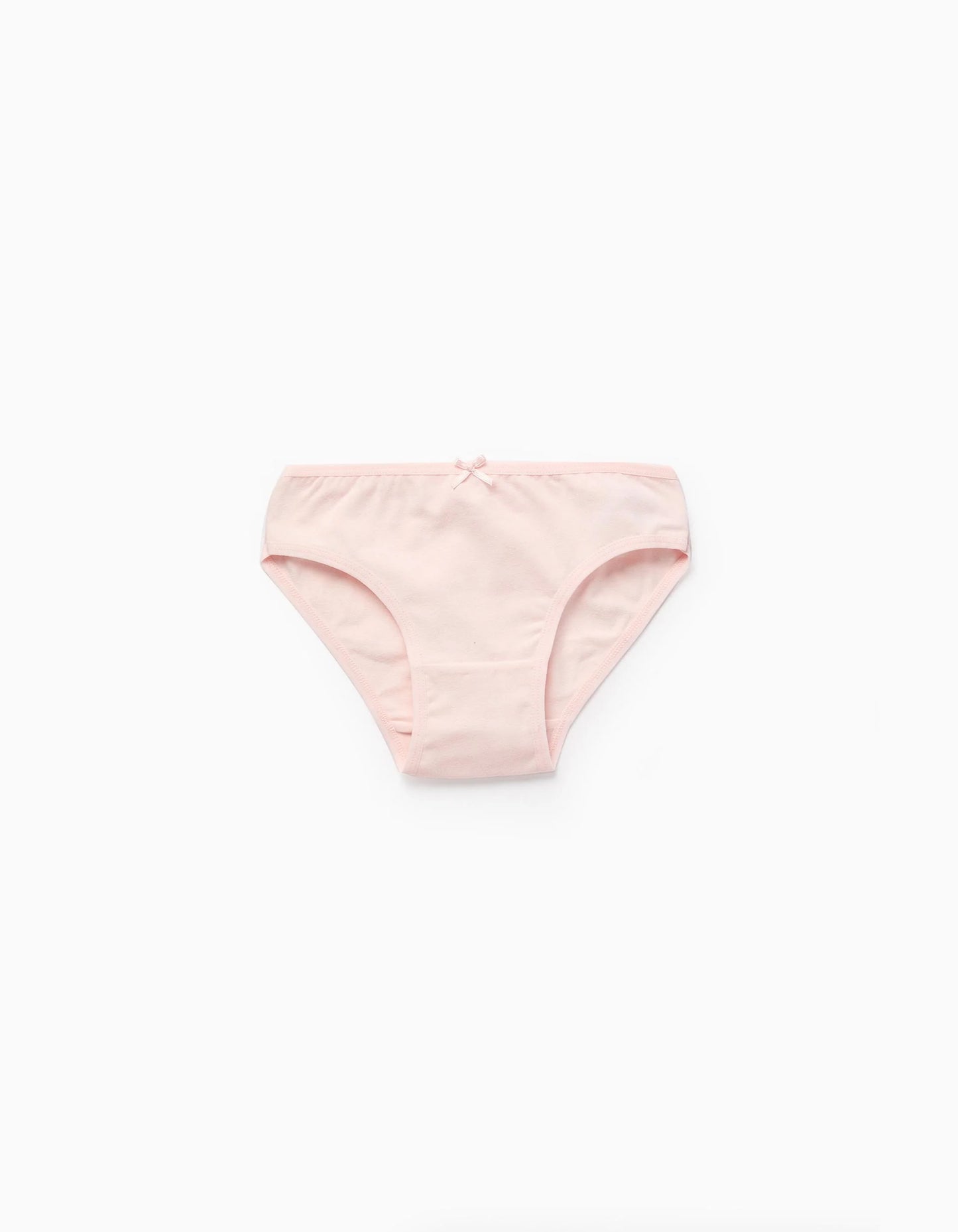 Pack of 5 Briefs for Girls 'Bows', White/Pink/Blue