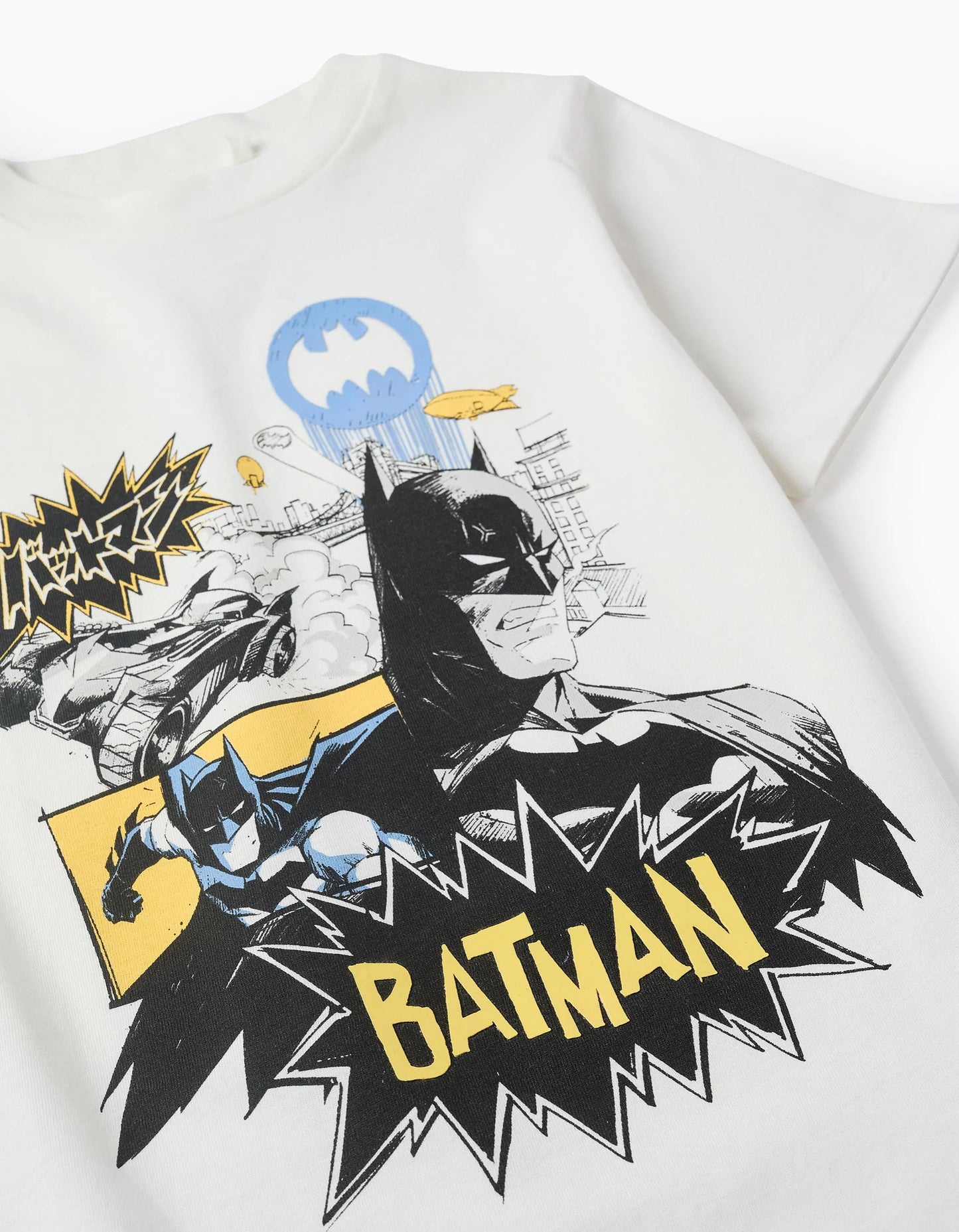Cotton T-shirt for Boys 'Batman', White