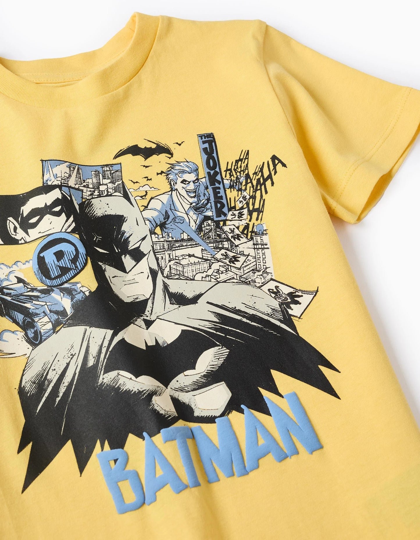 Cotton T-shirt for Boys 'Batman', Yellow