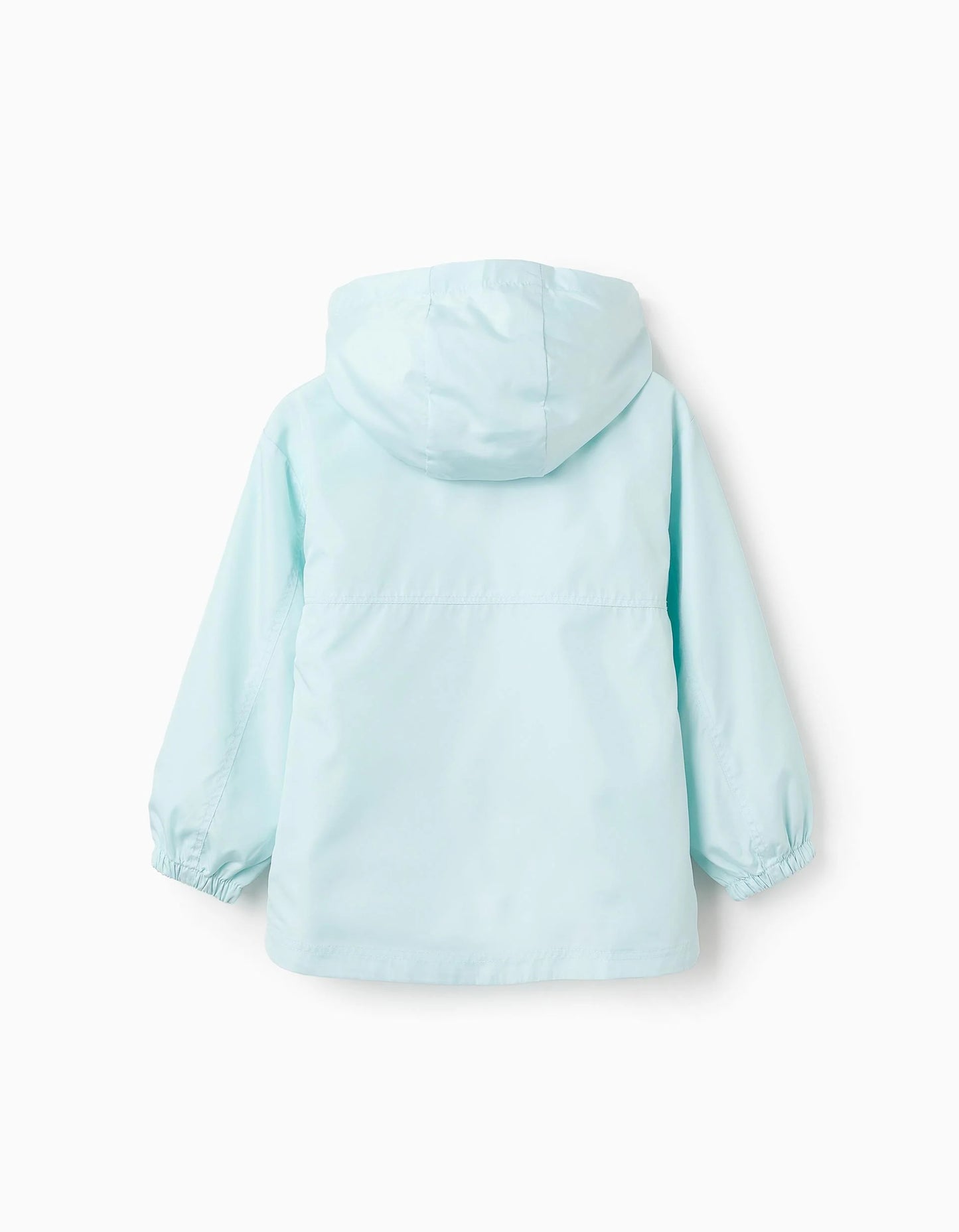 Hooded Windbreaker for Girls, Aqua Green