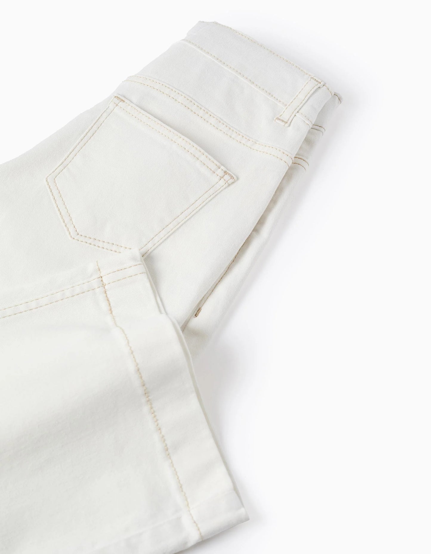 Twill Trousers for Girls 'Wide Leg', Beige