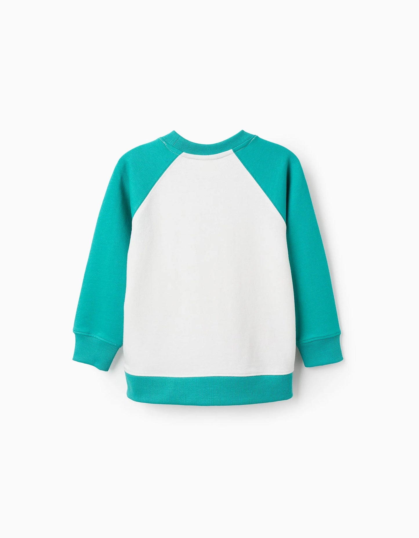 Raglan Sleeve Sweatshirt for Boys 'Nazaré', White/Green