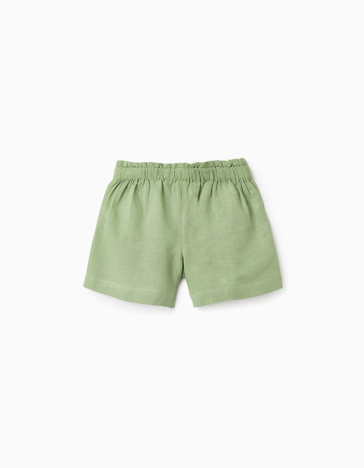 Viscose, Cotton and Linen Shorts for Girls, Green