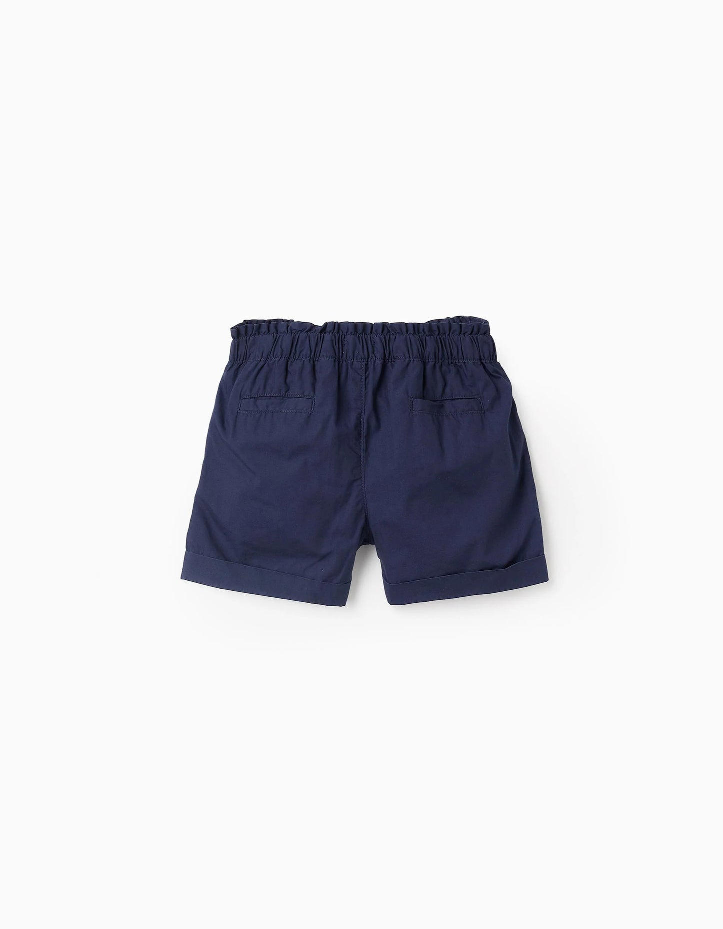 Poplin Shorts with Ruffles for Girls, Dark Blue