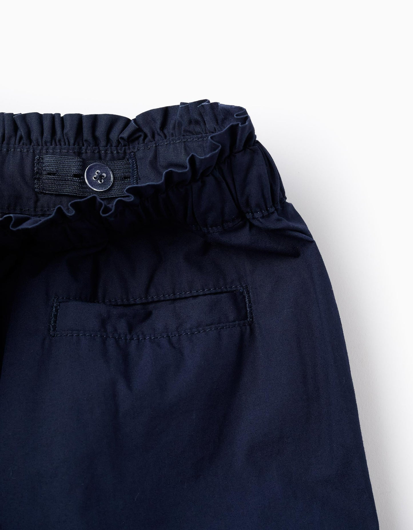 Poplin Shorts with Ruffles for Girls, Dark Blue