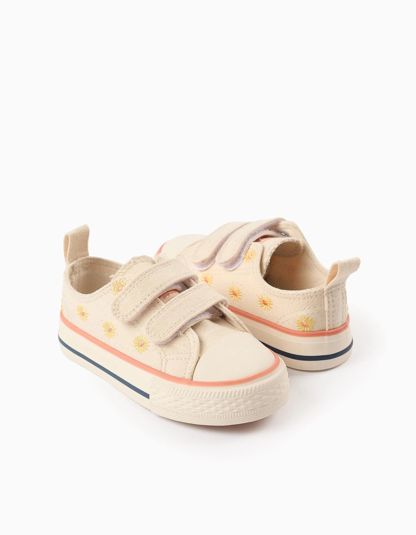 Trainers with Flowers for Baby Girls '50's Sneakers', Beige
