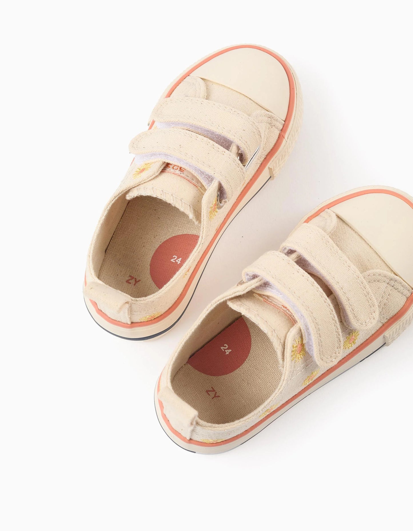 Trainers with Flowers for Baby Girls '50's Sneakers', Beige
