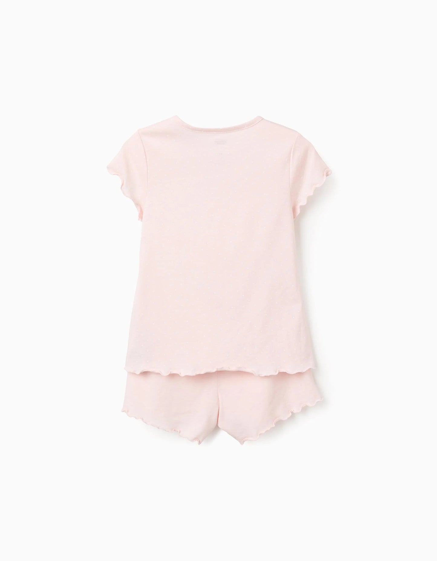 Cotton Pyjama Set T-shirt + Shorts for Girls 'Tweety', Light Pink