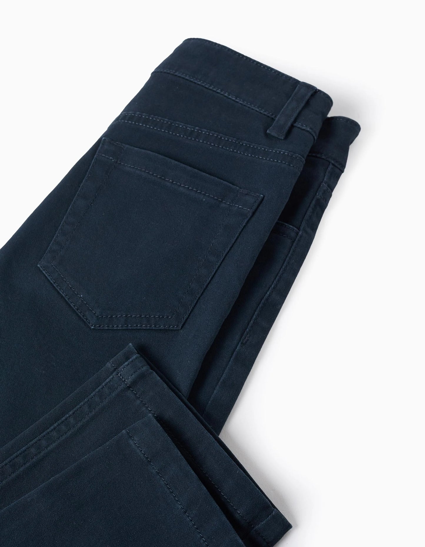Twill Trousers for Boys 'Slim Fit', Dark Blue
