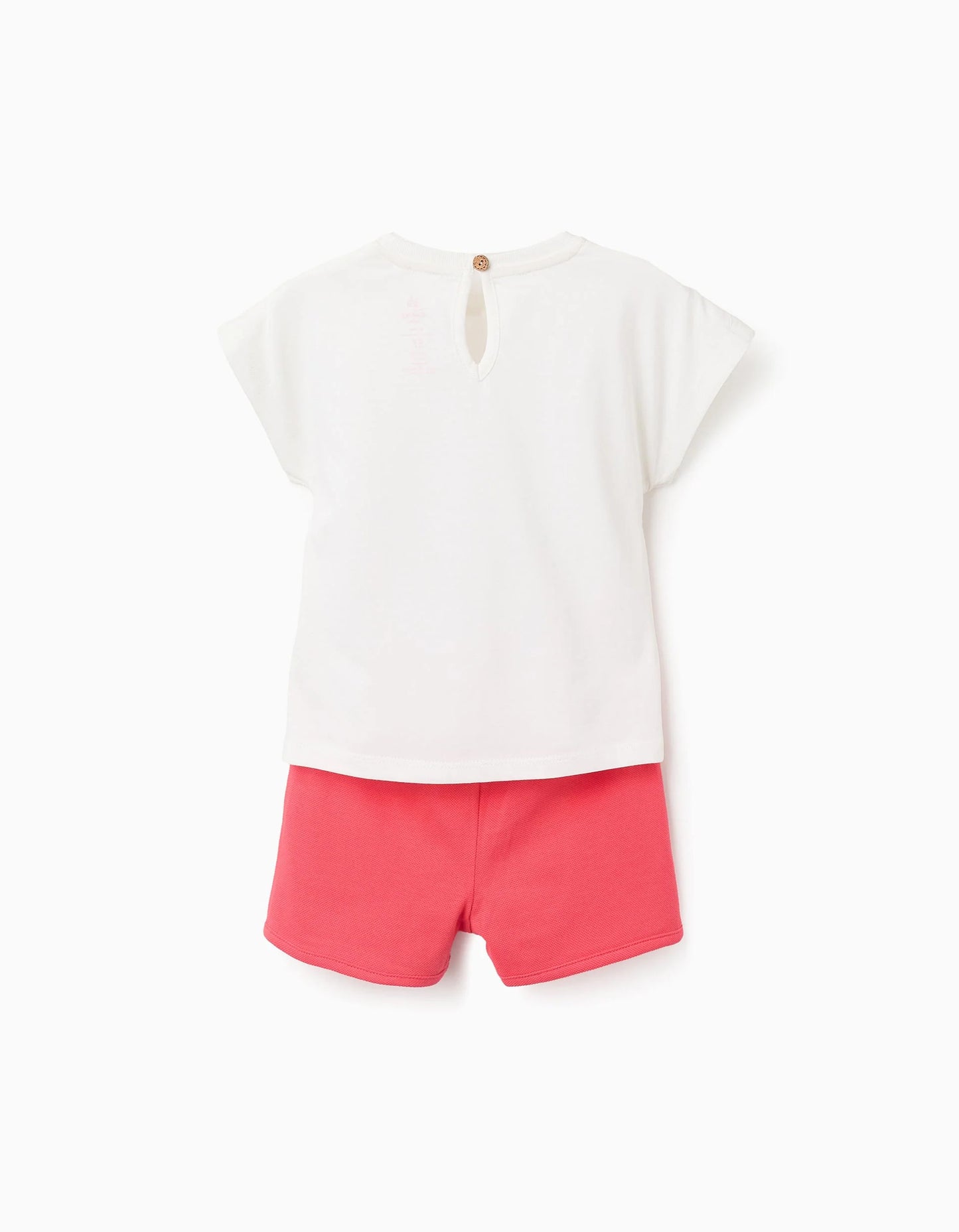 T-shirt + Shorts with Bow for Baby Girls 'Minnie', White/Red