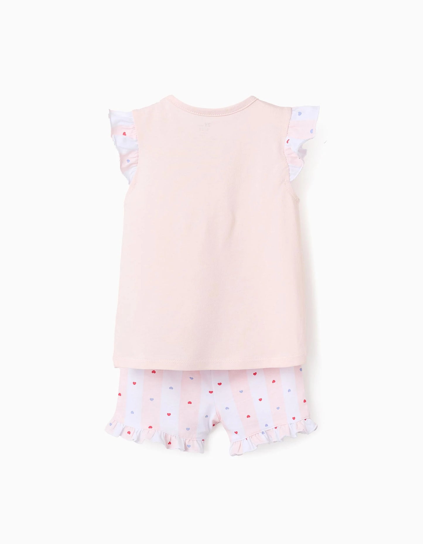 Cotton Pyjama with Frills for Baby Girls 'Cherries', White/Pink