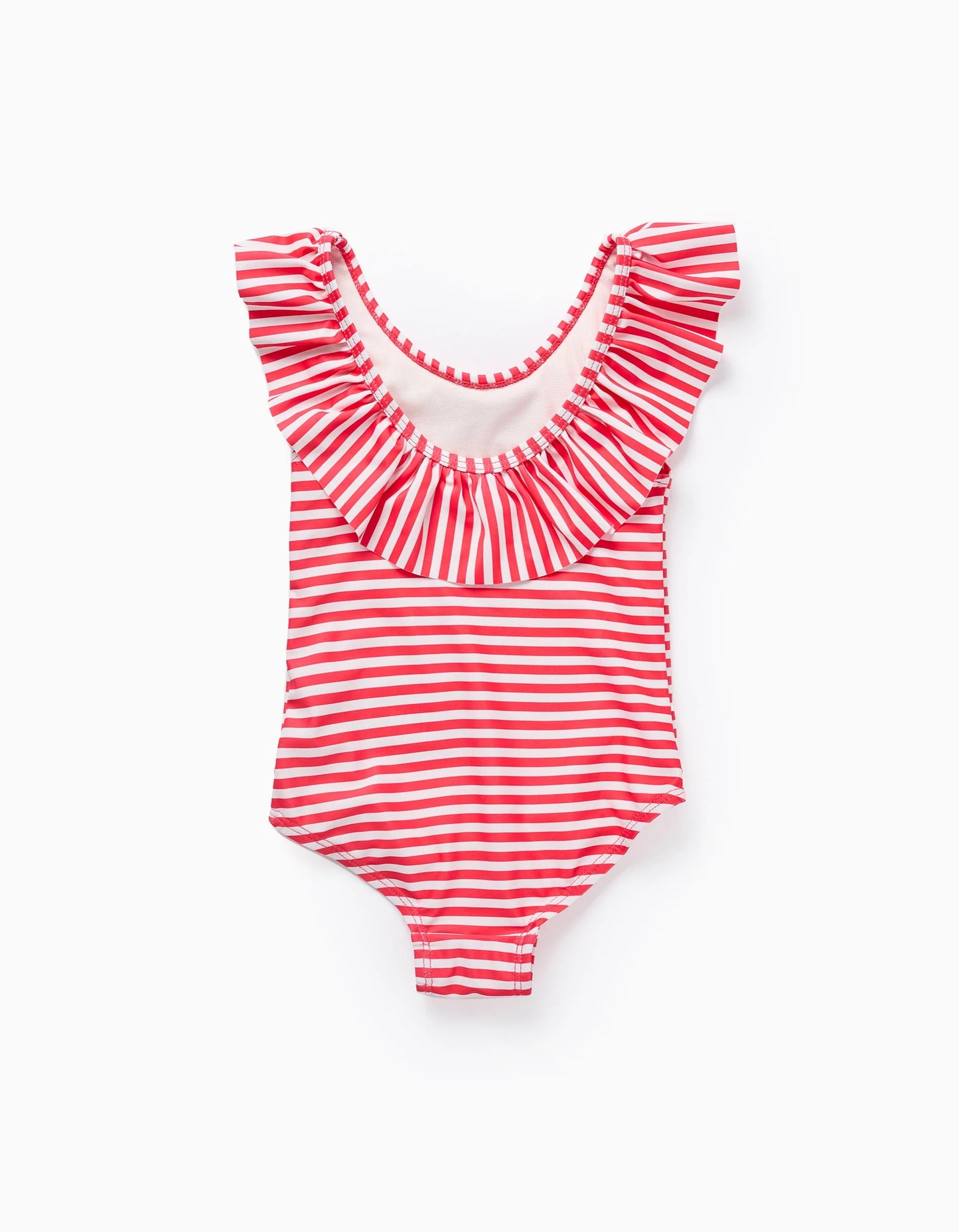 Swimsuit with Stripes and Ruffles for Baby Girls 'Minnie', Red