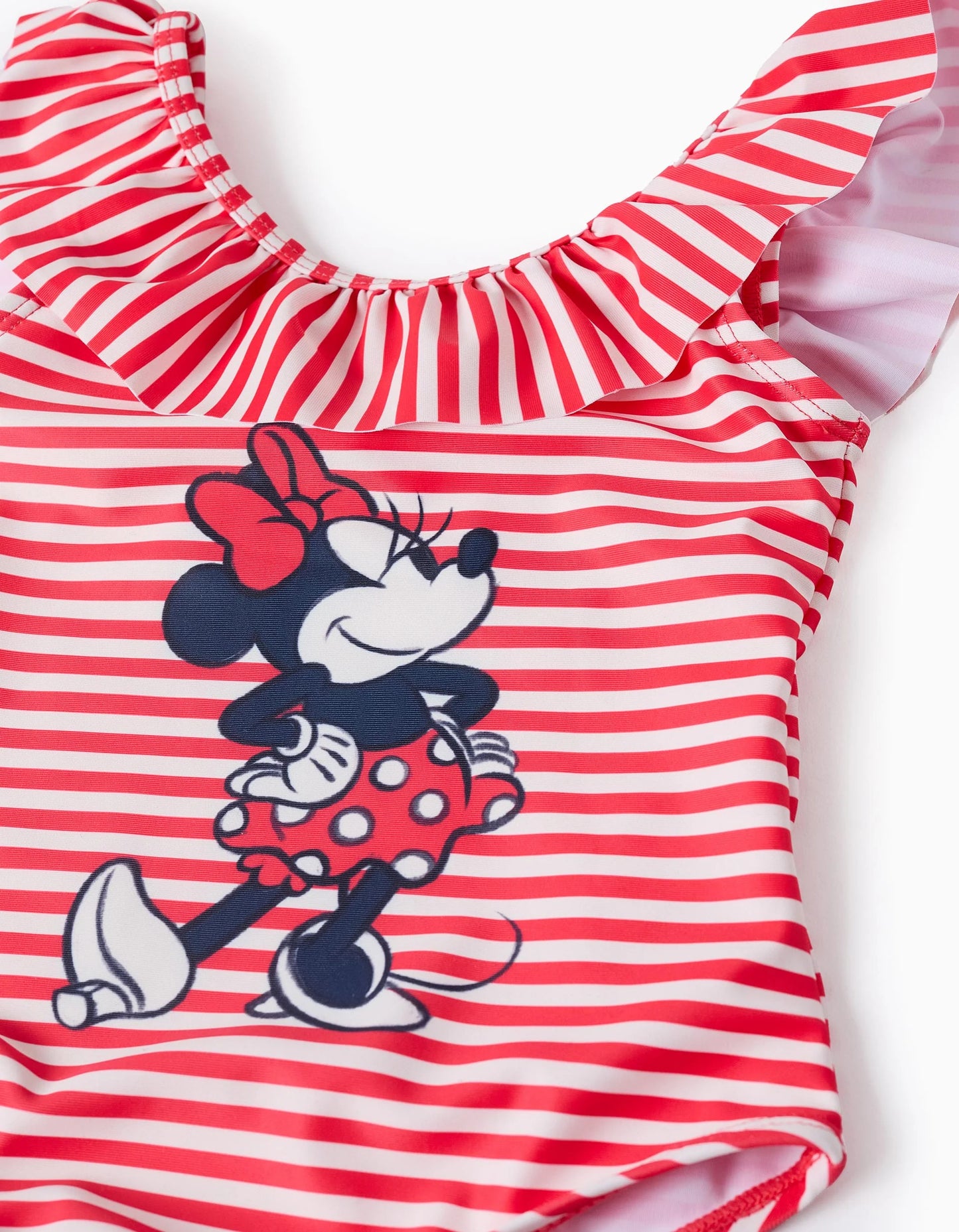 Swimsuit with Stripes and Ruffles for Baby Girls 'Minnie', Red