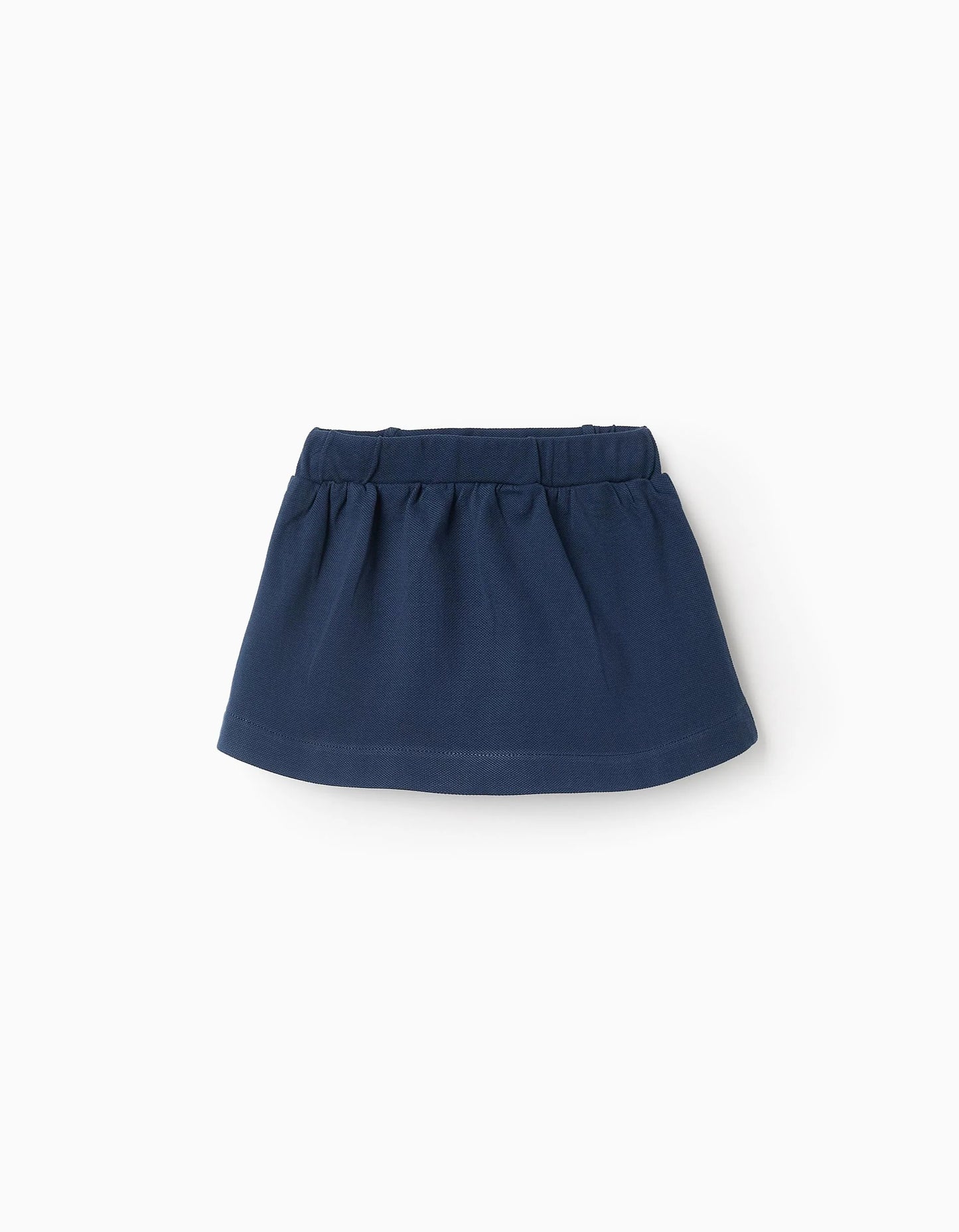 Skort in Cotton Piqué for Baby Girls 'Minnie', Dark Blue