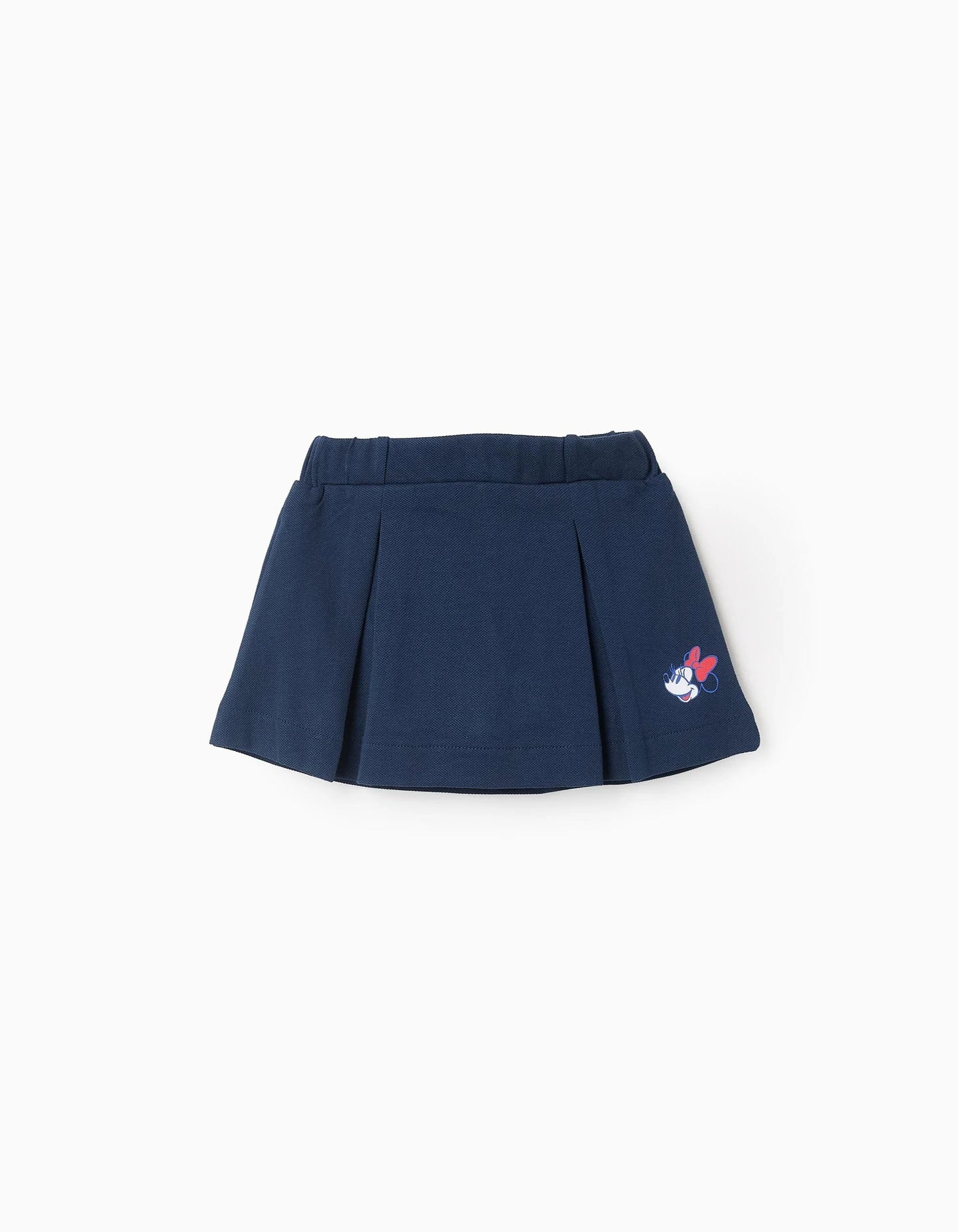 Skort in Cotton Piqué for Baby Girls 'Minnie', Dark Blue