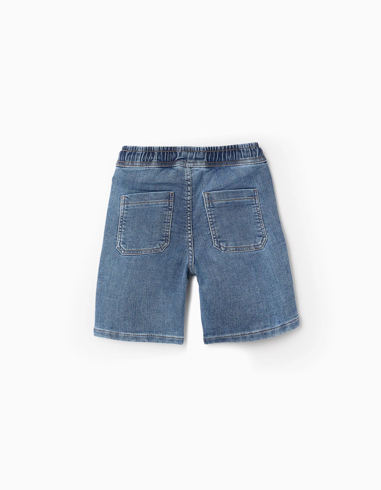 Denim Shorts with Patch Pockets for Boys, Blue