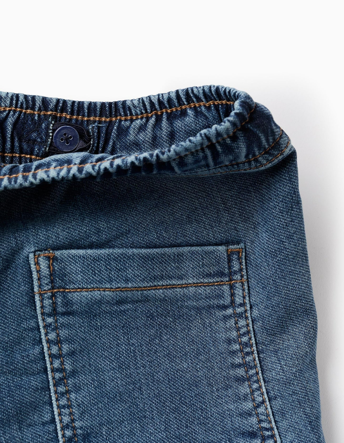 Denim Shorts with Patch Pockets for Boys, Blue