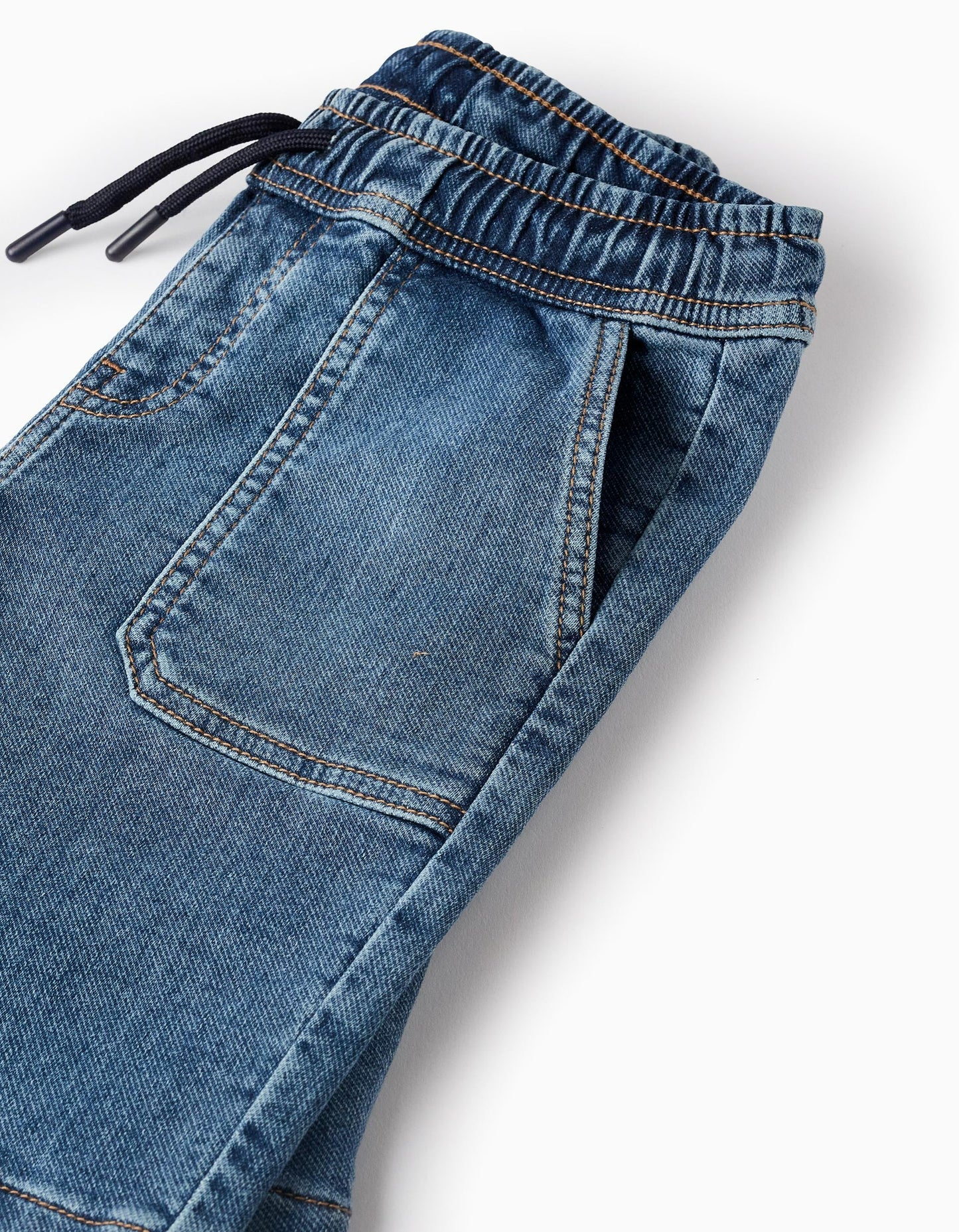 Denim Shorts with Patch Pockets for Boys, Blue