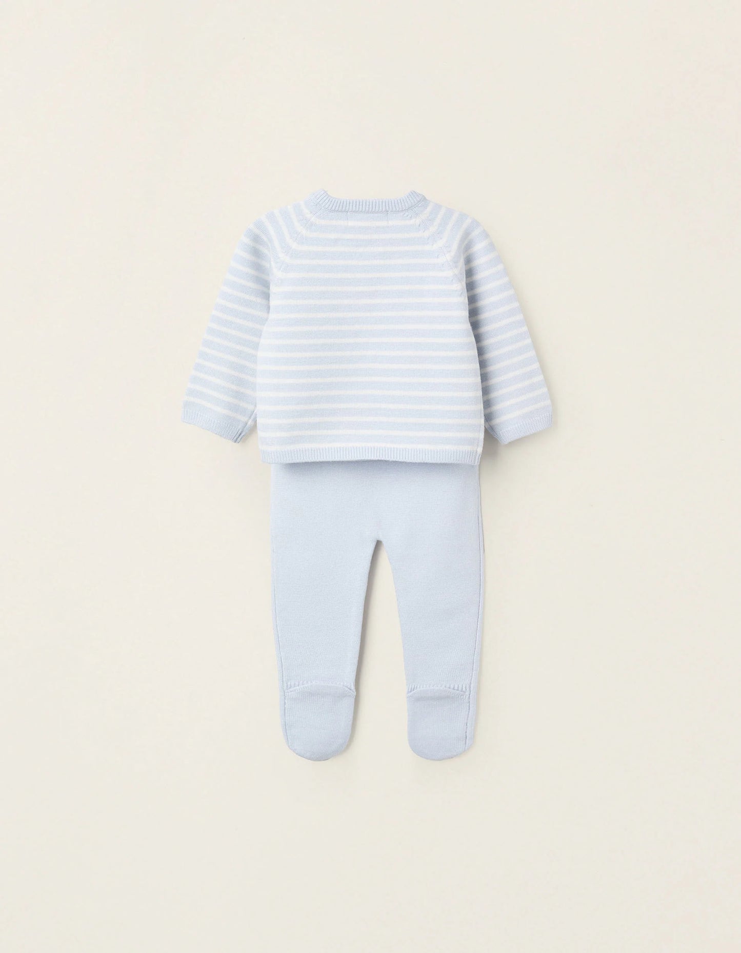 Striped Knitted Set for Newborn Boys, Blue