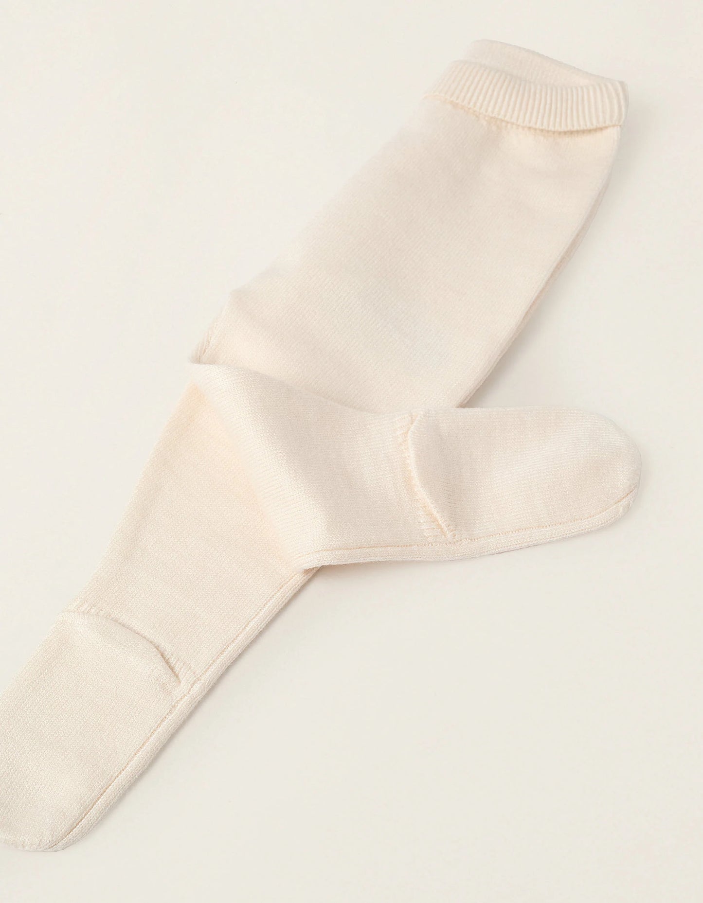 Striped Knitted Set for Newborns, Beige